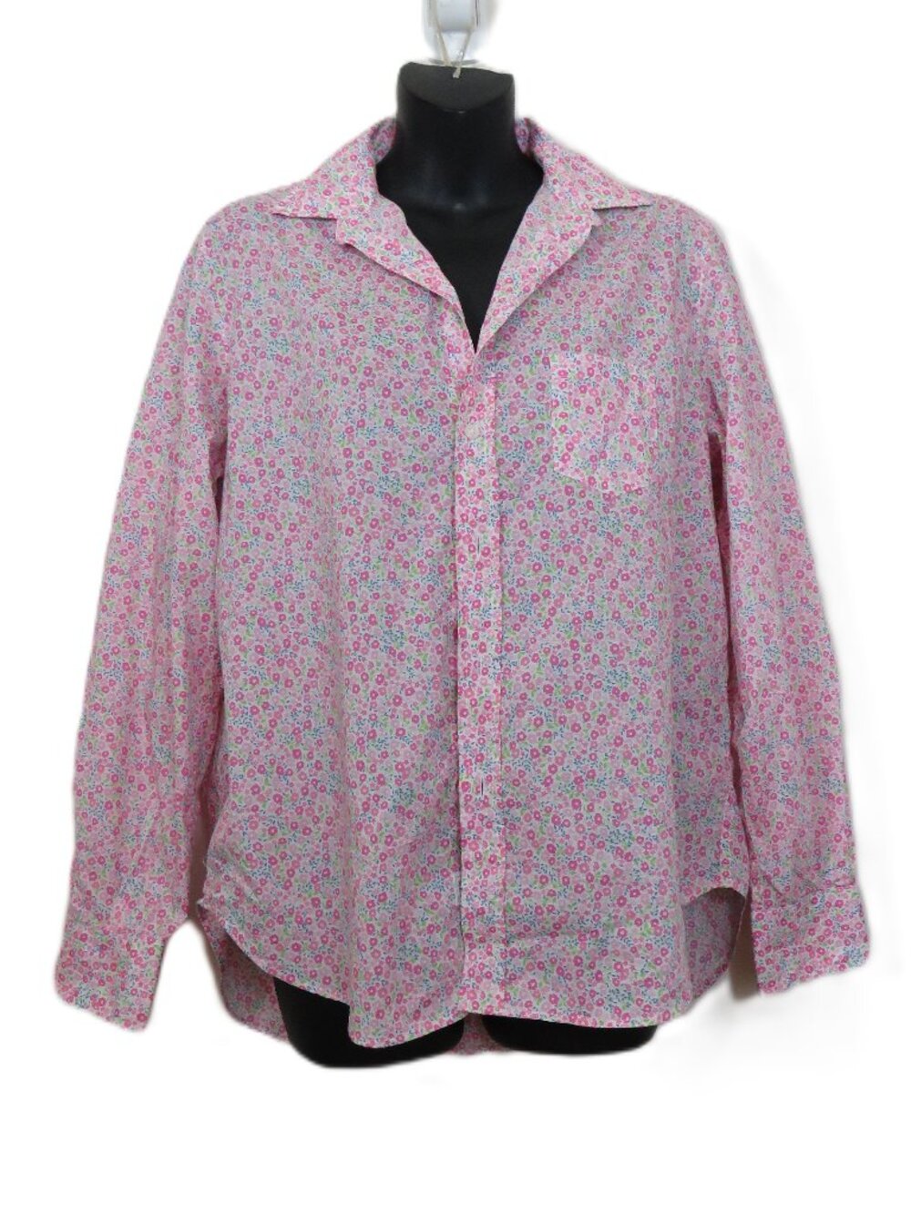Frank & Eileen size Small Eileen Pink Floral Shirt Long Sleeve Button Down